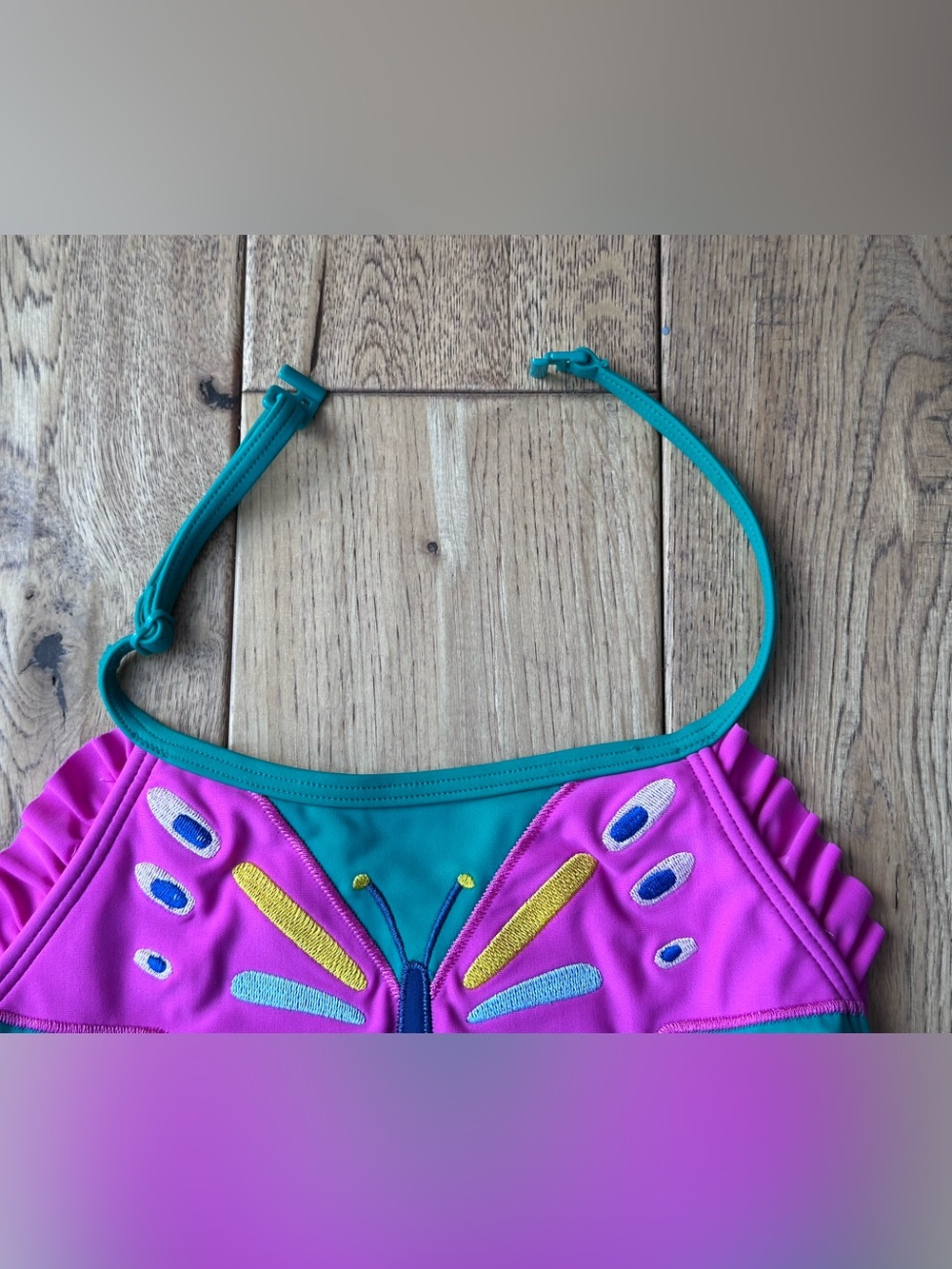 Mini Boden Butterfly Appliqué One Piece Swimsuit size 5-6 - Picture 5 of 8